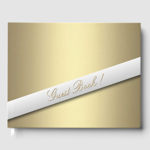 Gold Wedding, Anniversary Event Guest Book