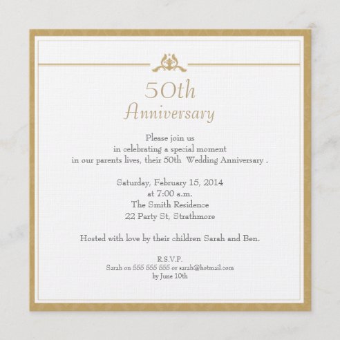 Golden Anniversary Invitations 