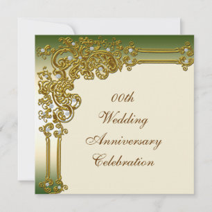 Gold Wedding Anniversary Party Invitation