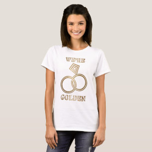 Gold Wedding Anniversary Romantic Gold Rings T-Shirt