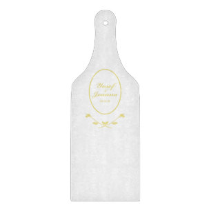 Gold Wedding Cutting Board