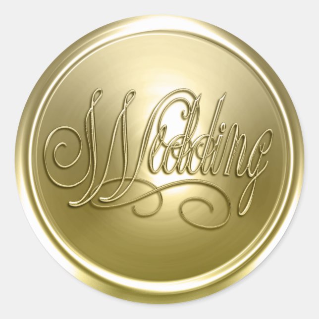 Gold Wedding Envelope Seal (Front)