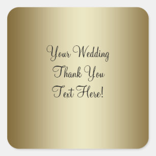 Gold Wedding Favour Thank You Sticker