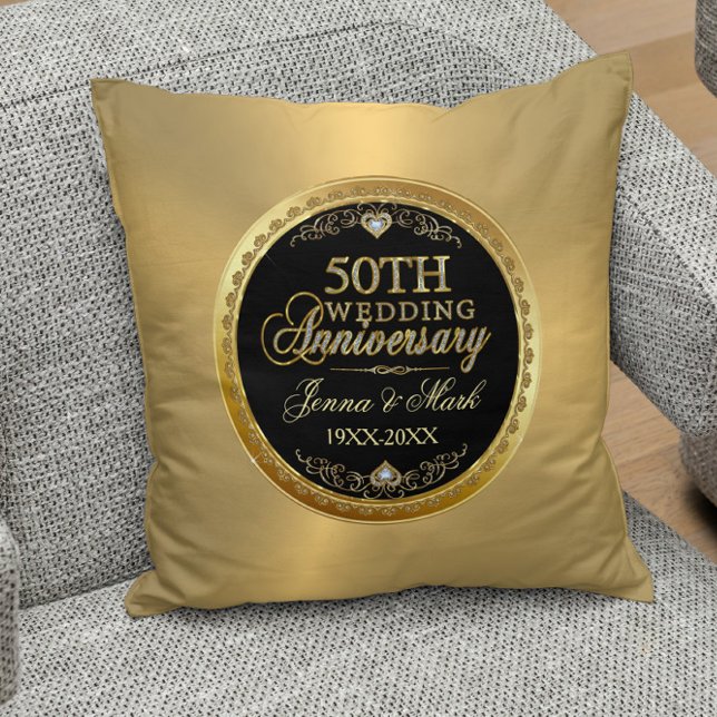 Gold Wedding Glam Gold & Diamonds Cushion (Creator Uploaded)