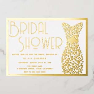 Gold Wedding Gown Elegant Bridal Shower