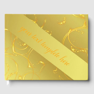 gold Wedding guestbook, template beautiful Guest Book