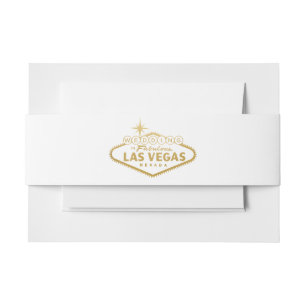 Gold Wedding in Las Vegas   U PICK COLOR Invitation Belly Band