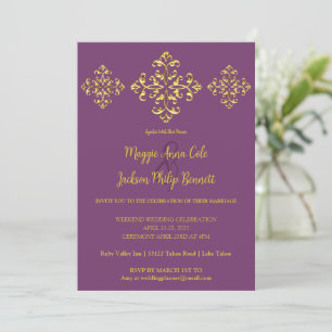 Gold Wedding Invitation