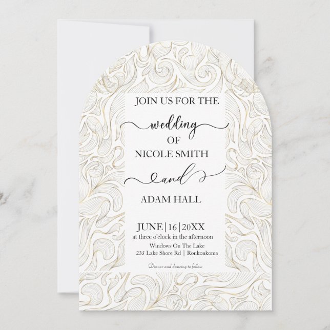 Gold Wedding Invitation (Front)
