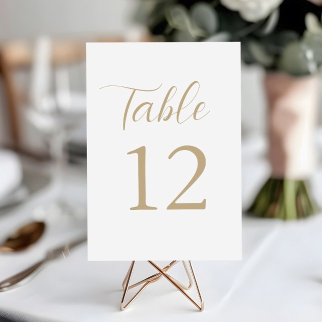 Gold Wedding Reception Table Numbers (Creator Uploaded)