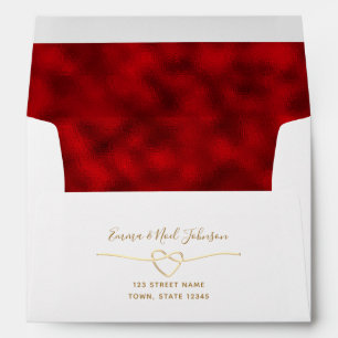 Gold Wedding Return Address 5x7 Envelope