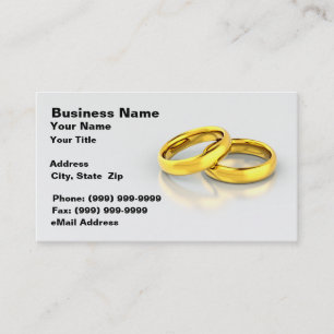 Gold Wedding Rings Business Card