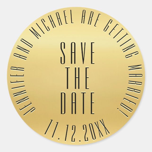 Gold Wedding Seal Modern (Front)