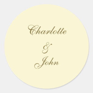 gold wedding stickers