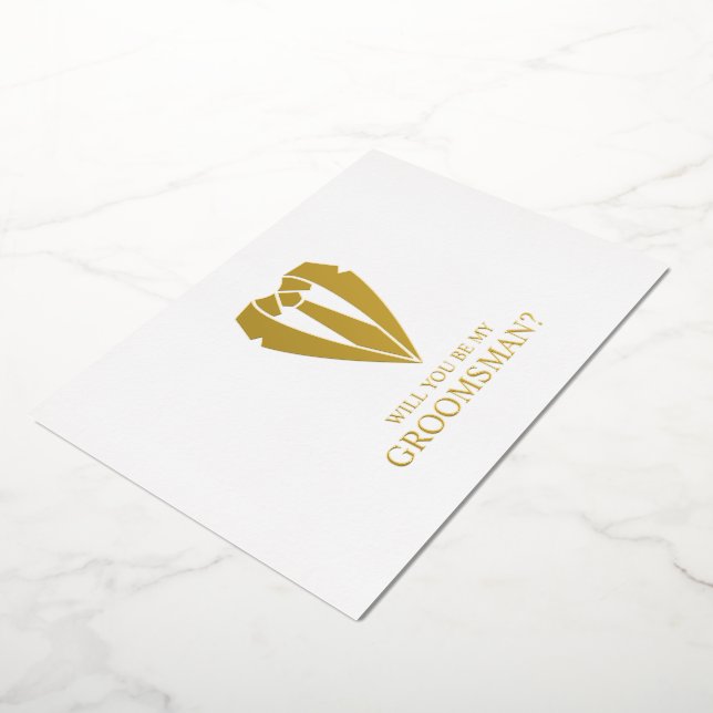 Gold Wedding Suit Personalised Groomsman Proposal (Rotated)