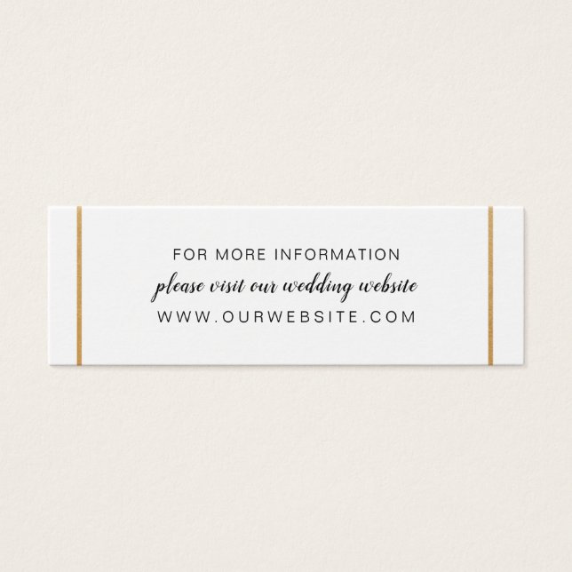 Gold wedding website or information card (Front)