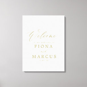 Gold Wedding Welcome Sign