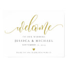 Gold Welcome Wedding Sign