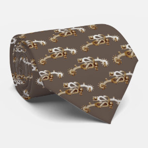 Gold Western Cowboy Spurs Tie