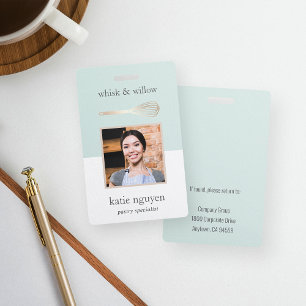 Gold Whisk Bakery / Caterer Employee Photo ID Badge