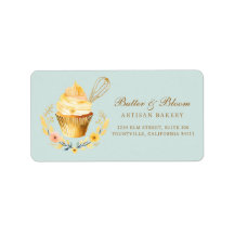 Gold Whisk & Cupcake, Baker Bakery Chef Caterer