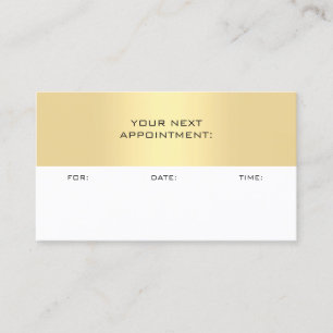 Gold White Appointment Reminder Template Elegant