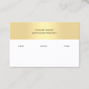 Gold White Appointment Reminder Template Elegant