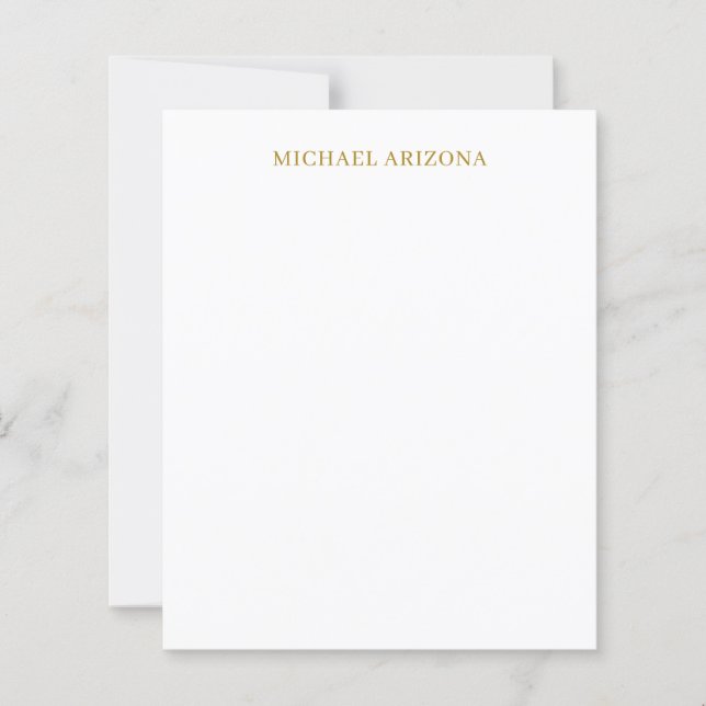 Gold & White Colour Minimalist Simple Plain Modern (Front)