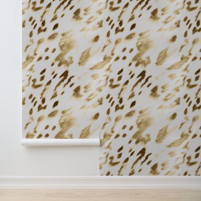 Gold White Cowhide Wallpaper (Application)