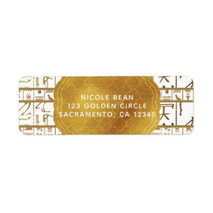 Gold White Egyptian Egypt Glam Modern Chic Wedding
