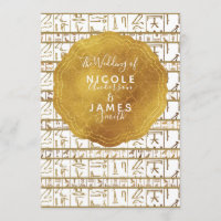 Gold White Egyptian Egypt Glam Modern Chic Wedding