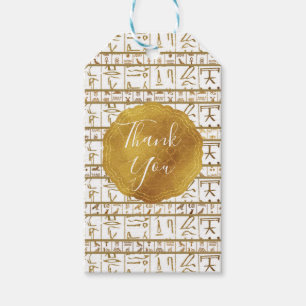 Gold White Egyptian Egypt Glam Wedding Favour Gift Tags