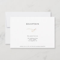 Gold White Elegant Modern Calligraphy Reception