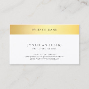 Gold White Elegant Simple Template Connect With Us Business Card