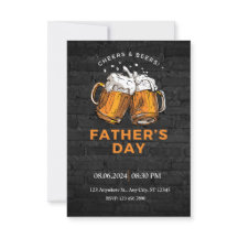 Gold White Father's Day Invitation