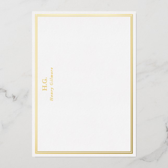 Gold & White Frames Monogrammed (Front)