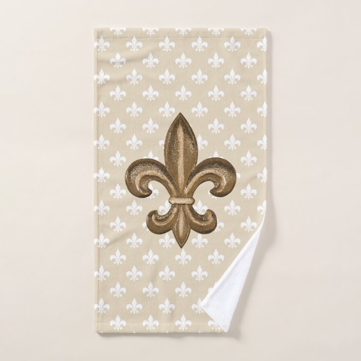 fleur de lis bathroom towels