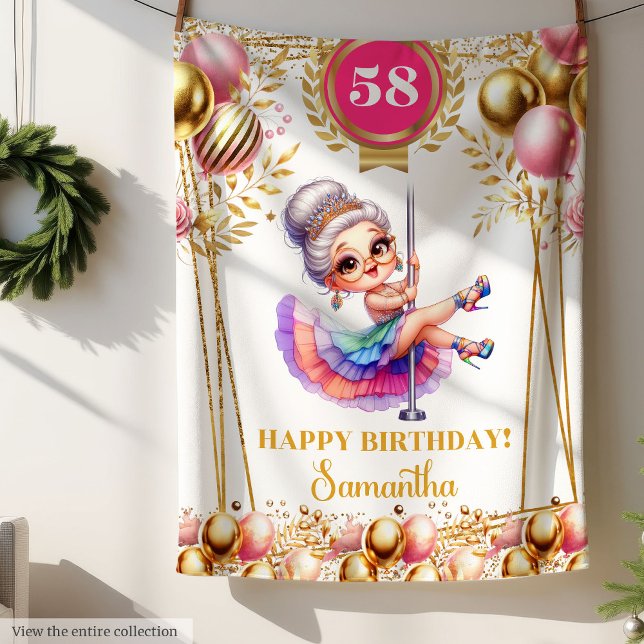 Gold White Funny Grandma Blanket Personalised (Gold White Funny Grandma Blanket Personalized)