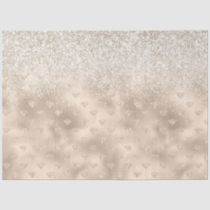 Gold White Glitz Glitter Diamonds Tissue Paper