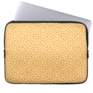 Gold & White Greek Key Laptop Sleeve