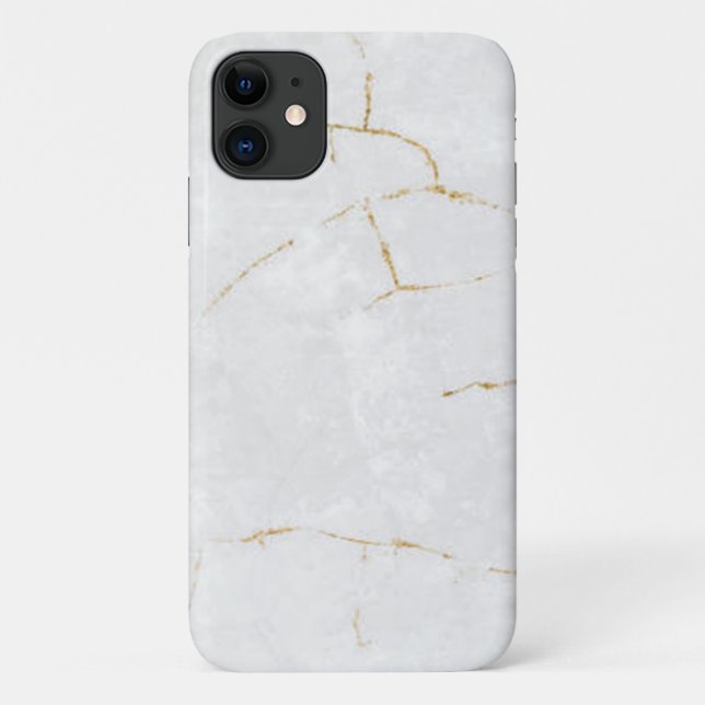 gold white marble Case-Mate Barely There iPhone Case (Back)