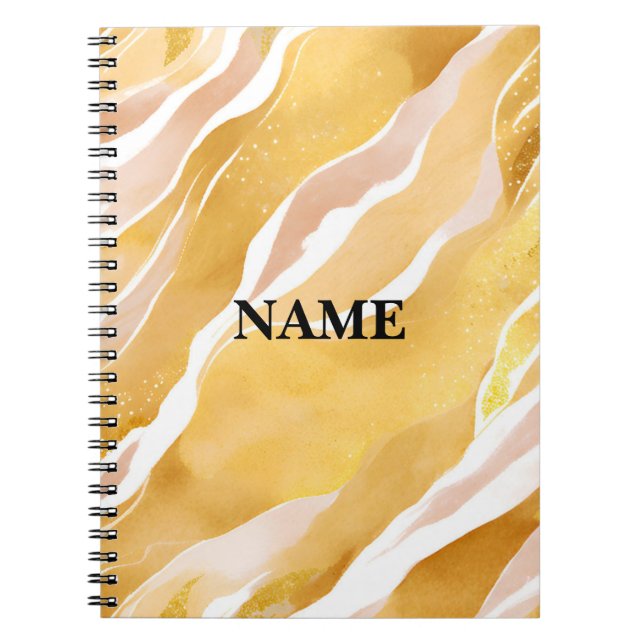 Gold & White Marble Notebook (Front)