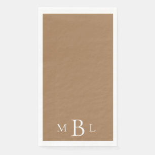 Gold White Monogram Elegant Wedding Napkin