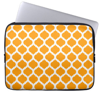 Gold & White Moroccan Laptop Sleeve