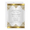 Gold White Pearl Damask Cross Baptism Christening