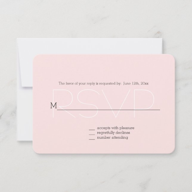 Gold White Pink Confetti RSVP (Front)