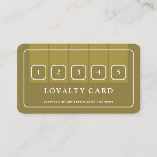 Gold & White Professional Icon  Loyalty Card