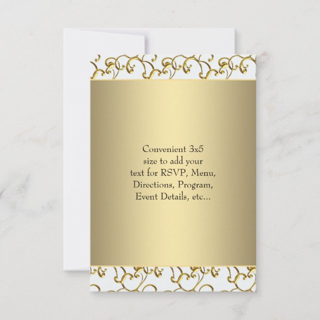 Gold White RSVP (Front)