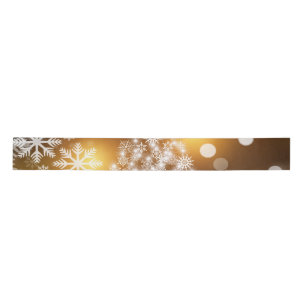 Gold White   Satin Ribbon