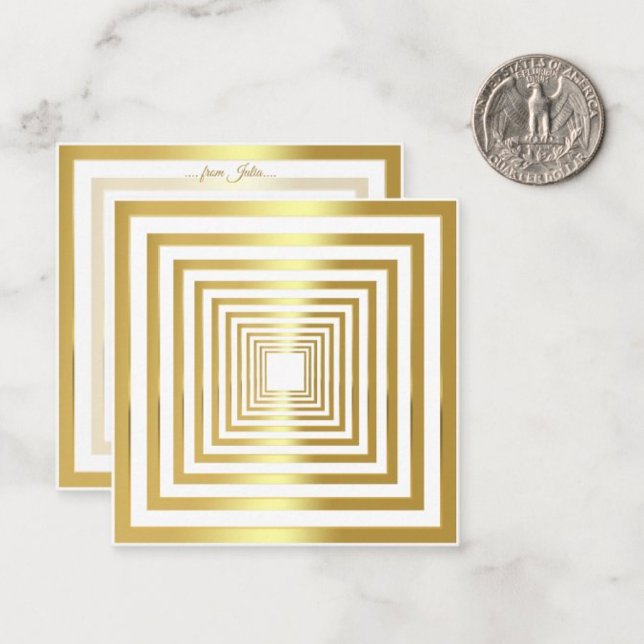 Gold white squared elegant 3d effect card (Creator Uploaded)